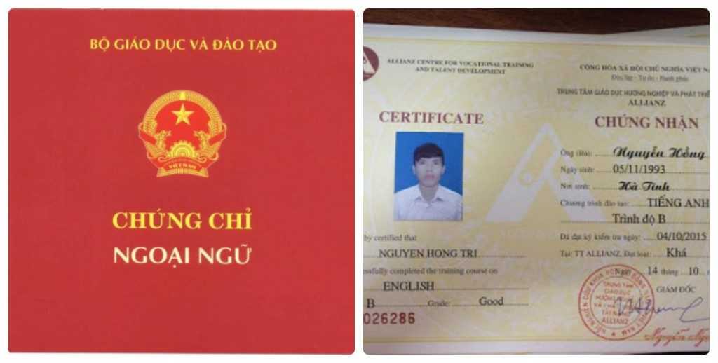 làm chứng chỉ anh văn